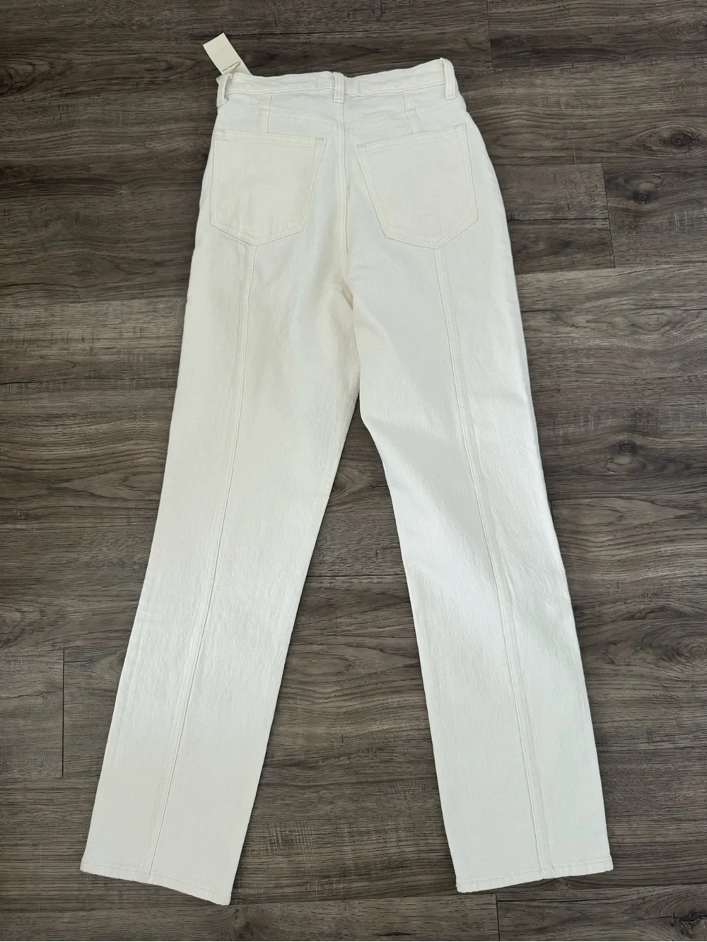 A&F High-Rise White Women's Jeans — Classic Straight Leg